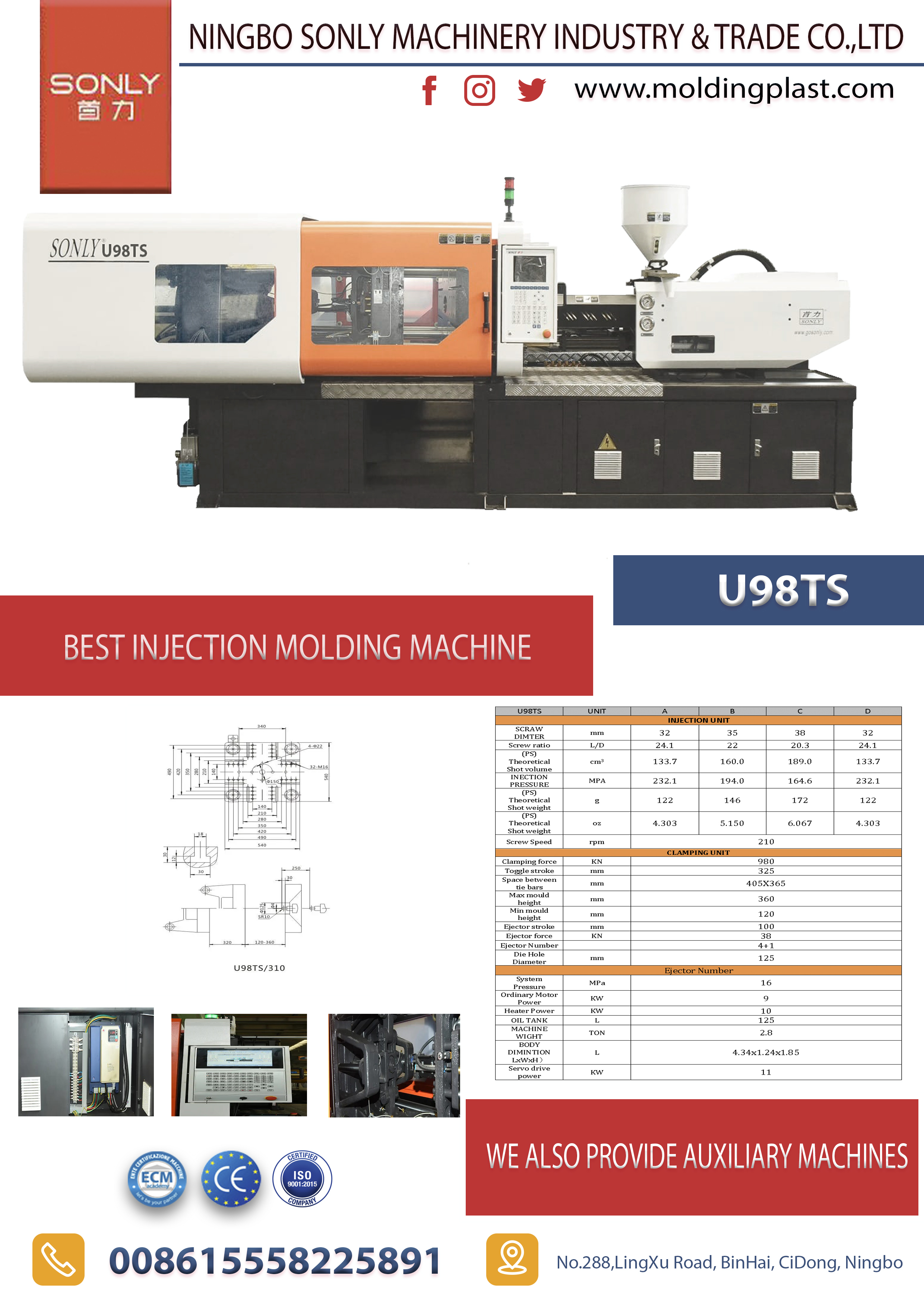 injection molding machine U98TS