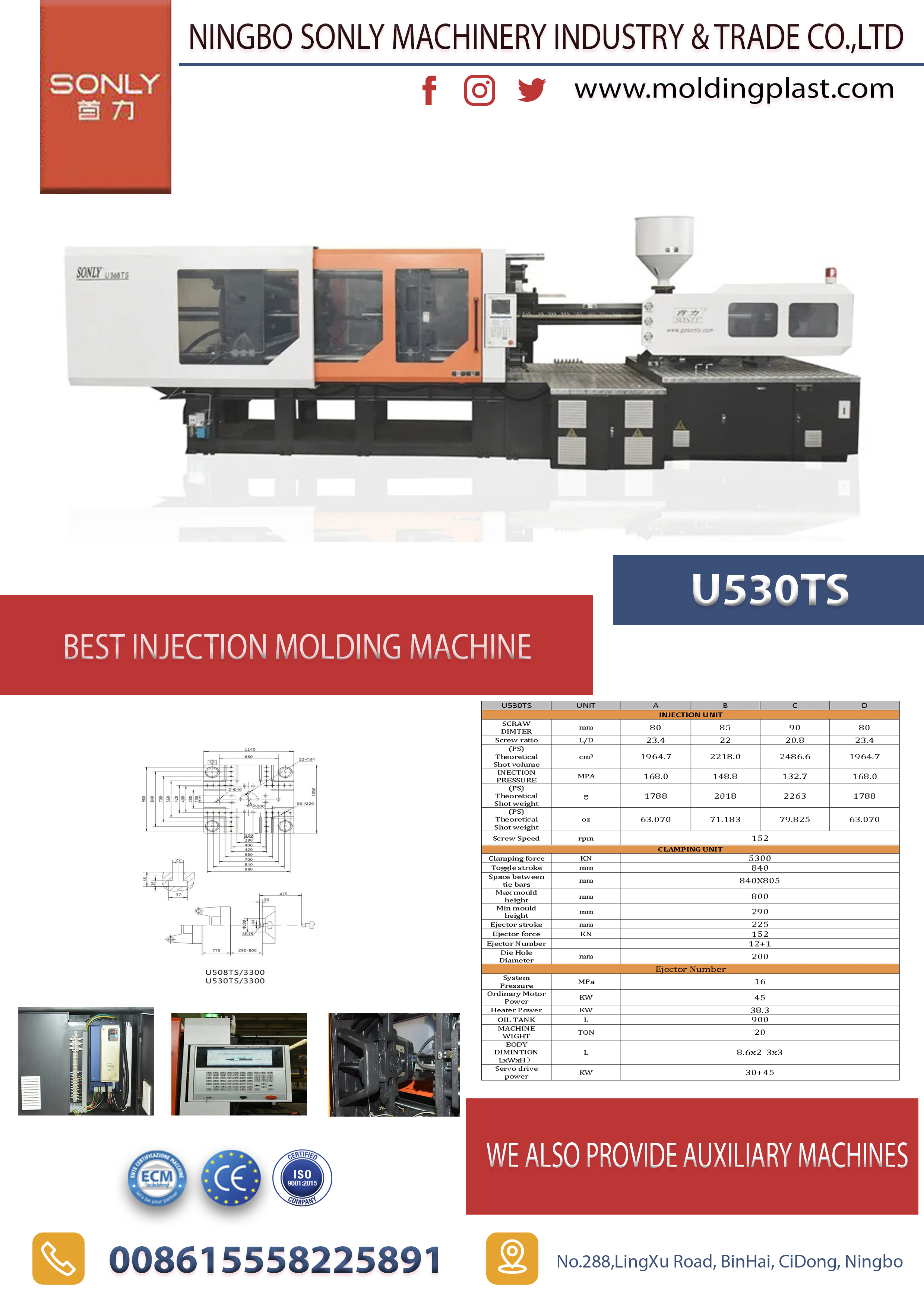 injection molding machine U530TS CHEAP PRICE & HIGH QUALITY